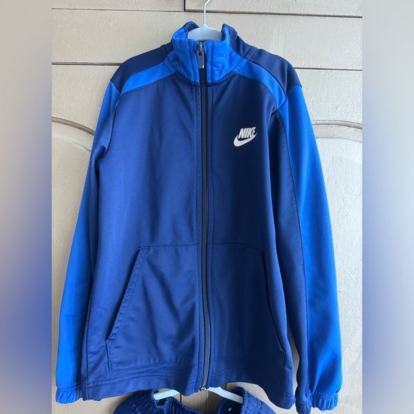 Nike Kids Royal Blue track suit Joggers pants & jacket & pant set size Small 8/9 - Picture 3 of 9